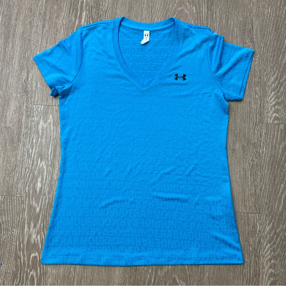 Under Armour Women's Bright Blue V-Neck Performance Tee